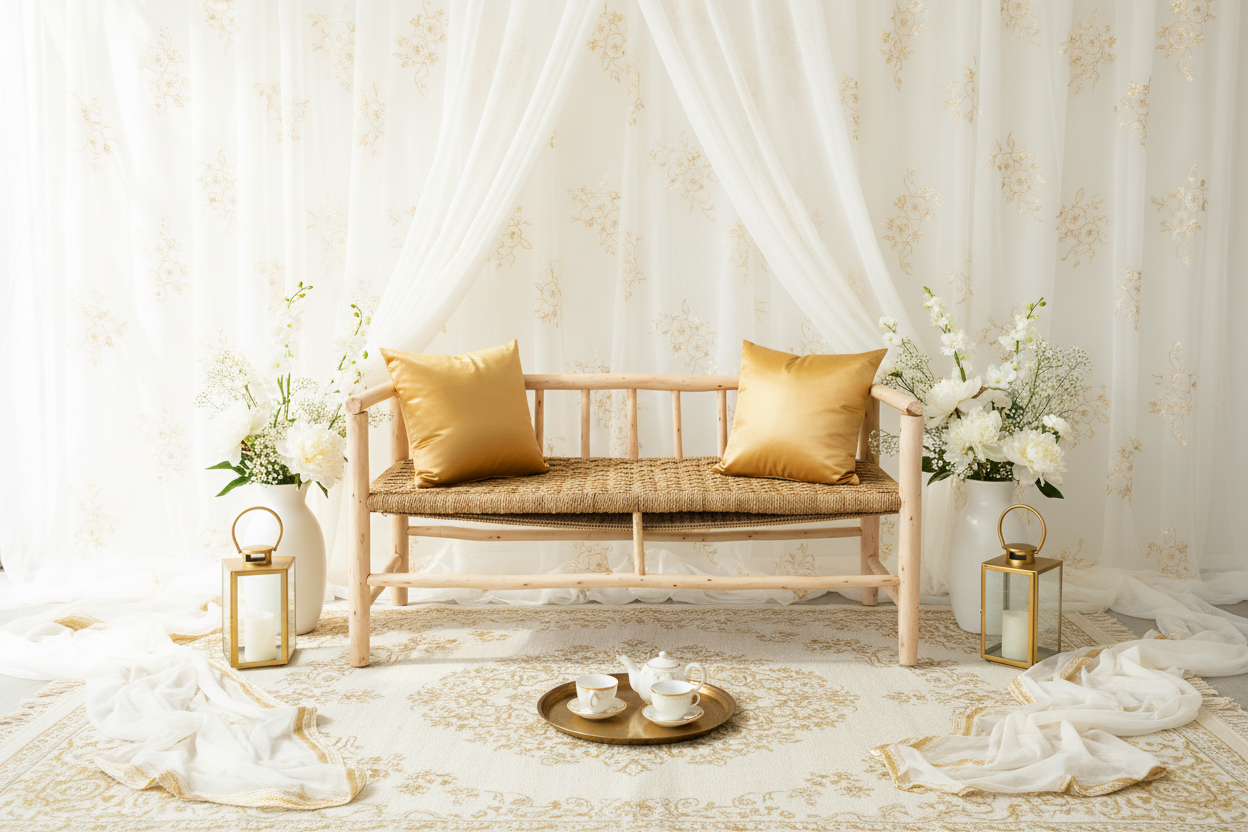 Canapé Amir - Décor simple et doré