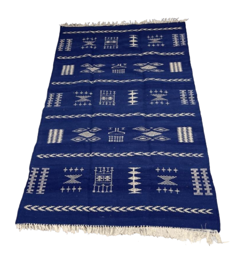 Tapis Illi – Bleu & Blanc