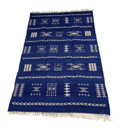 Tapis Illi – Bleu & Blanc