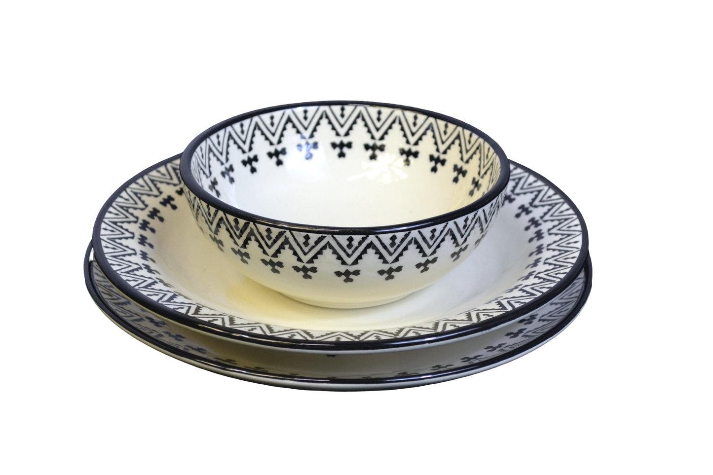 Assiette plate Tiziri – Noir