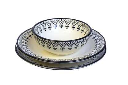 Assiette plate Tiziri – Noir