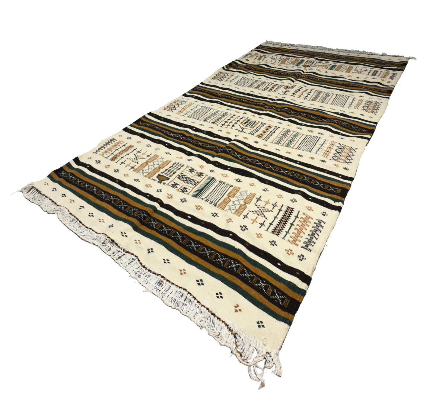 Tapis Dana – Vert & Beige