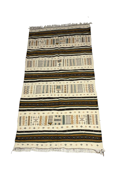Tapis Dana – Vert & Beige