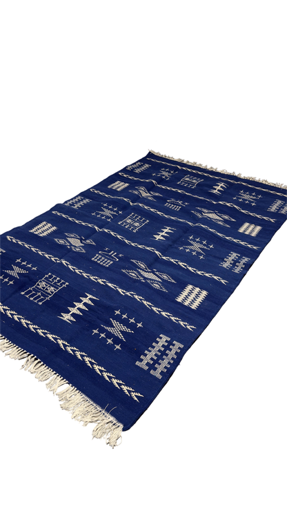 Tapis Illi – Bleu & Blanc